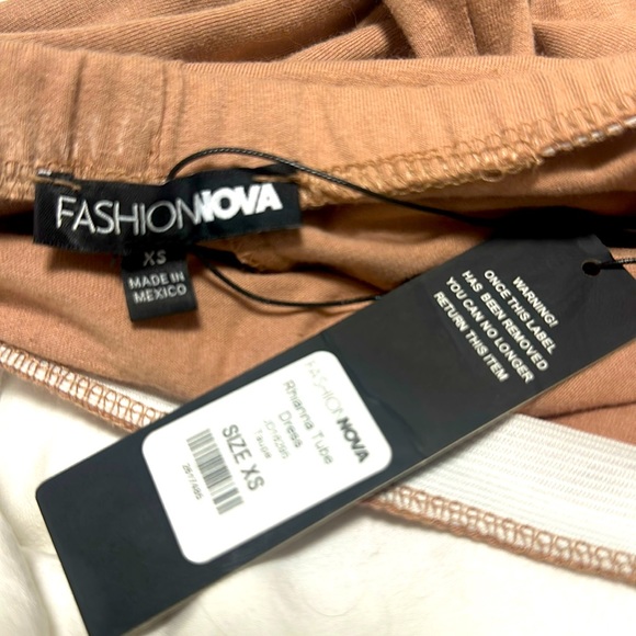 Midi Tube Dress in Nude-Taupe from fashion nova- BRAND NEW - Picture 6 of 7